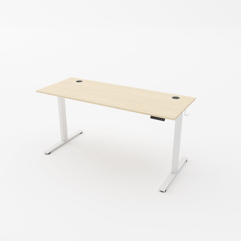 R750 Height-Adjustable Sit Stand Desk with Single Motor - Maple Top