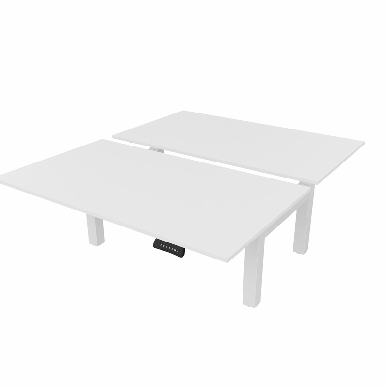 R802X Sit Stand Dual Desk with Dual Motor - White