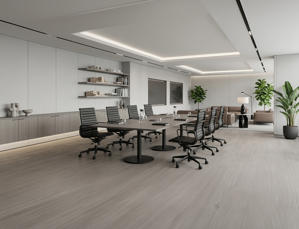 New Roma Meeting Table Set with 8 Chairs - 3200 x 1200mm lifestyle image
