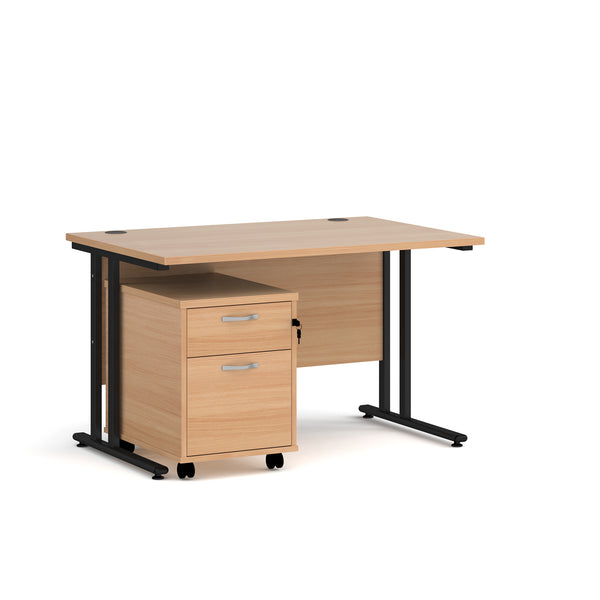 Maestro 25 straight desk - Beech