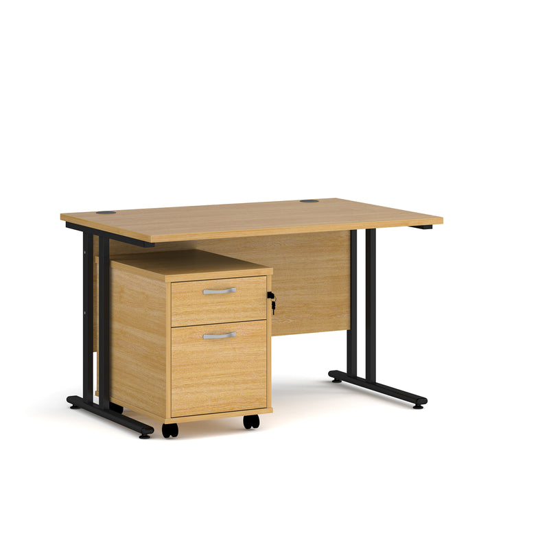 Maestro 25 straight desk - Oak