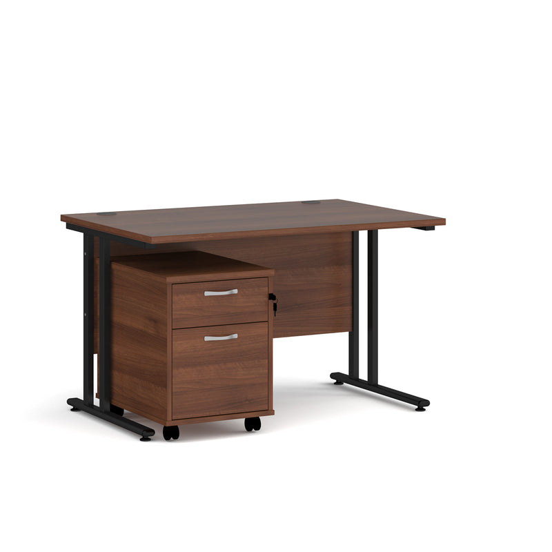 Maestro 25 straight desk - Walnut