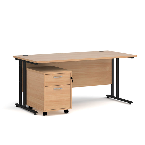 Maestro 25 straight desk - Beech