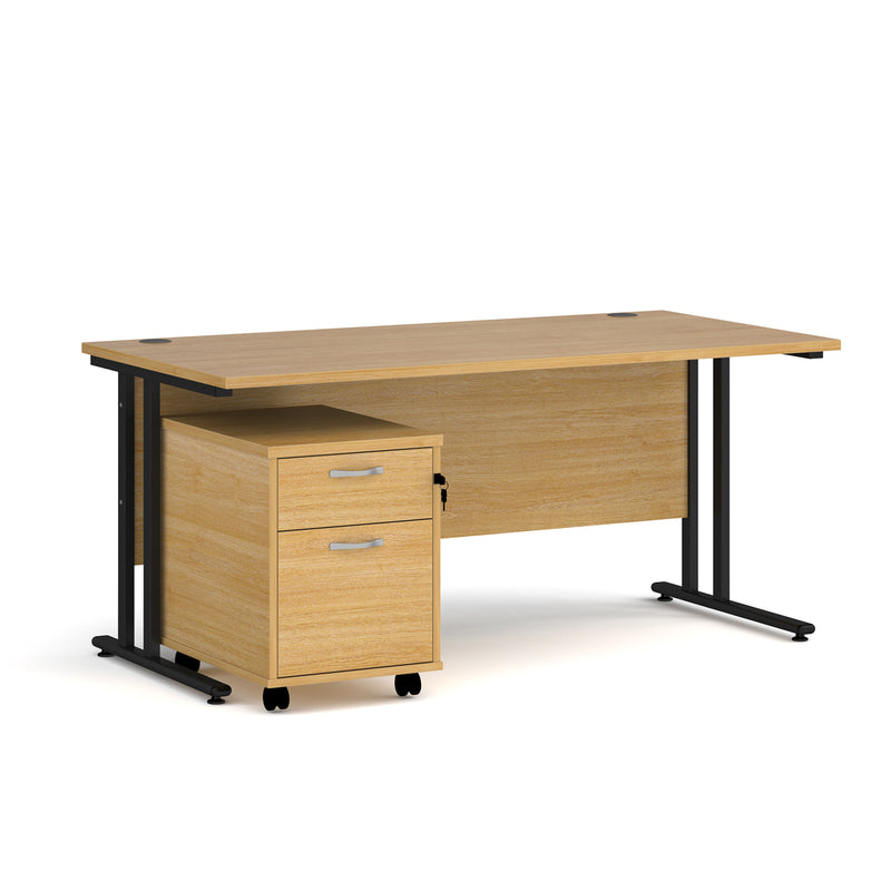 Maestro 25 straight desk - Oak