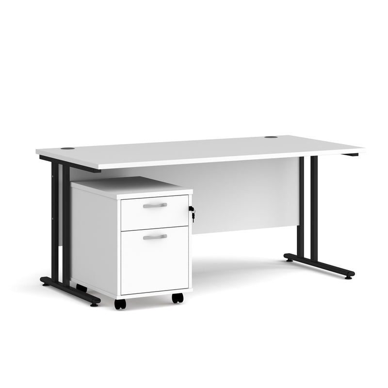 Maestro 25 straight desk - White