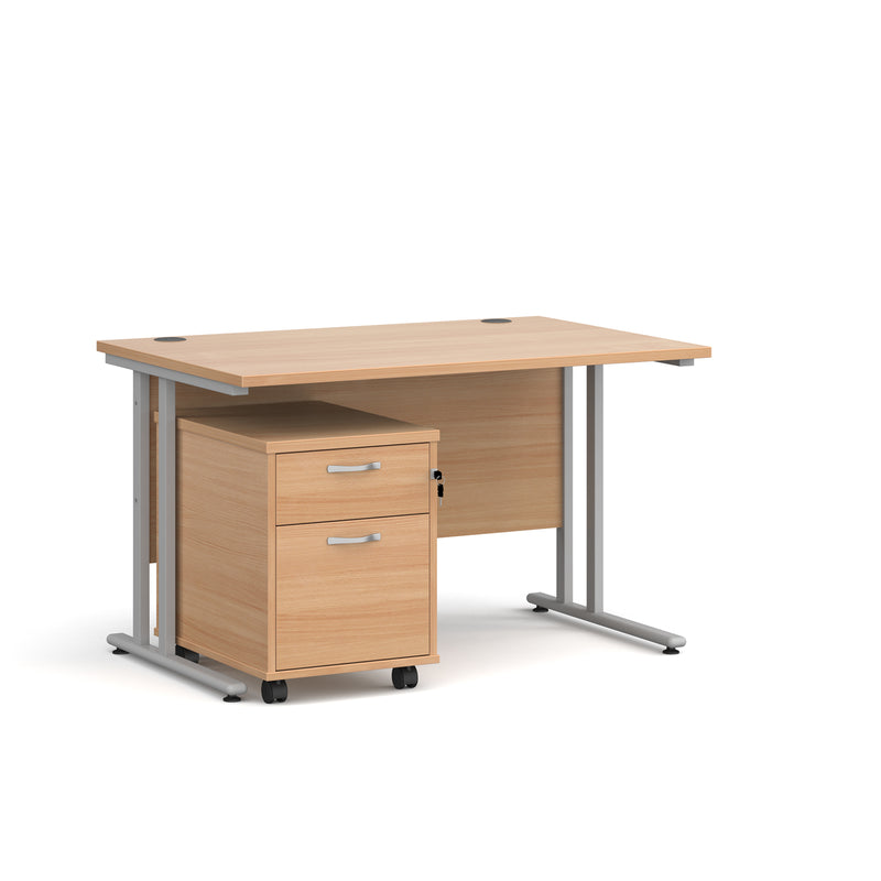 Maestro 25 straight desk - Beech