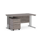 Maestro 25 straight desk - Grey Oak