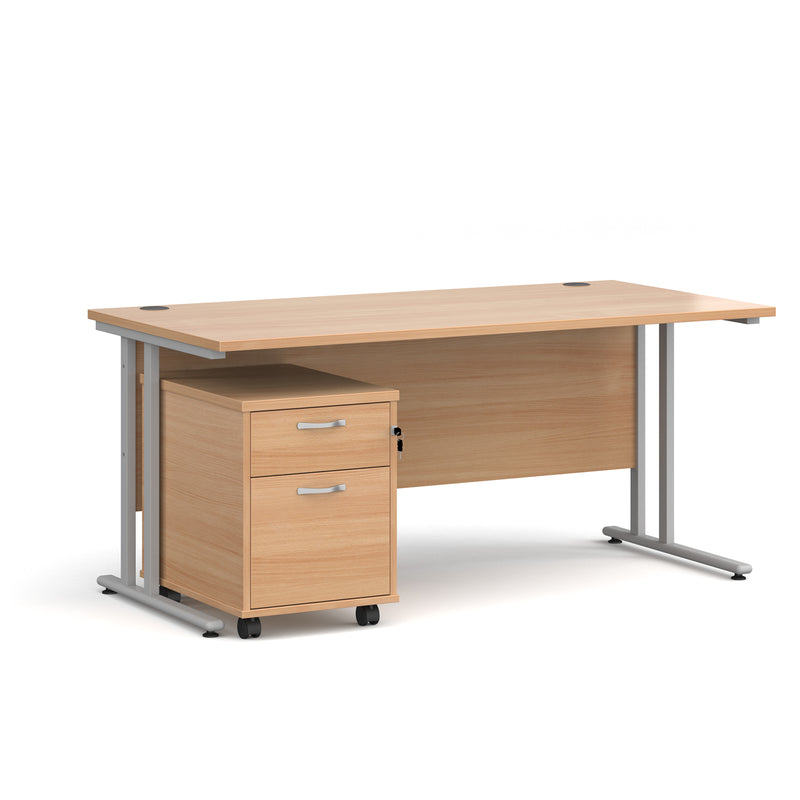 Maestro 25 straight desk - Beech