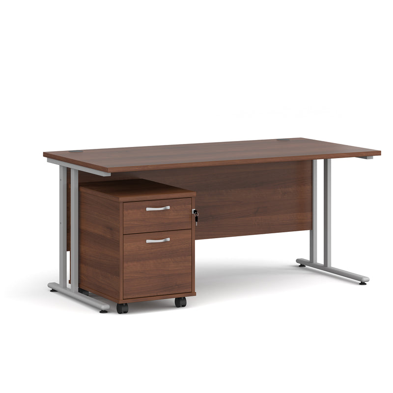 Maestro 25 straight desk - Walnut