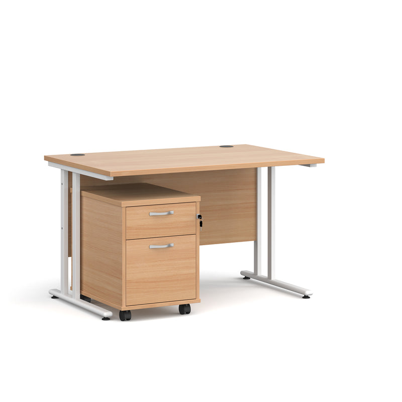 Maestro 25 straight desk - Beech