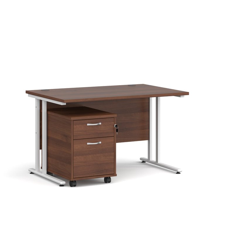 Maestro 25 straight desk - Walnut