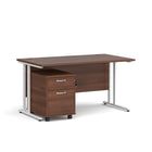 Maestro 25 straight desk - Walnut
