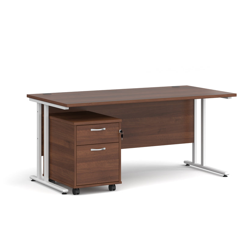 Maestro 25 straight desk - Walnut