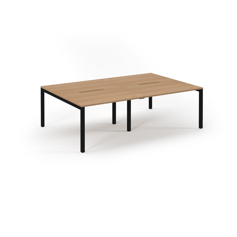 Back to Back Desk available in 2400 x 800, 2800 x 800 and 3200 x 800 -  Beech Top