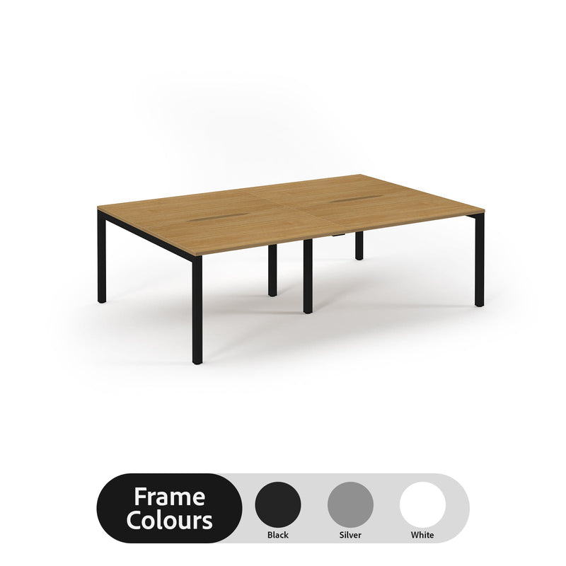 Back to Back Desk available in 2400 x 800, 2800 x 800 and 3200 x 800 - Oak Top