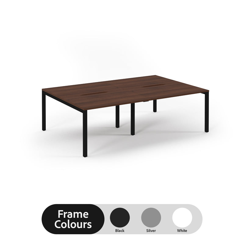 Back to Back Desk available in 2400 x 800, 2800 x 800 and 3200 x 800 - Walnut Top