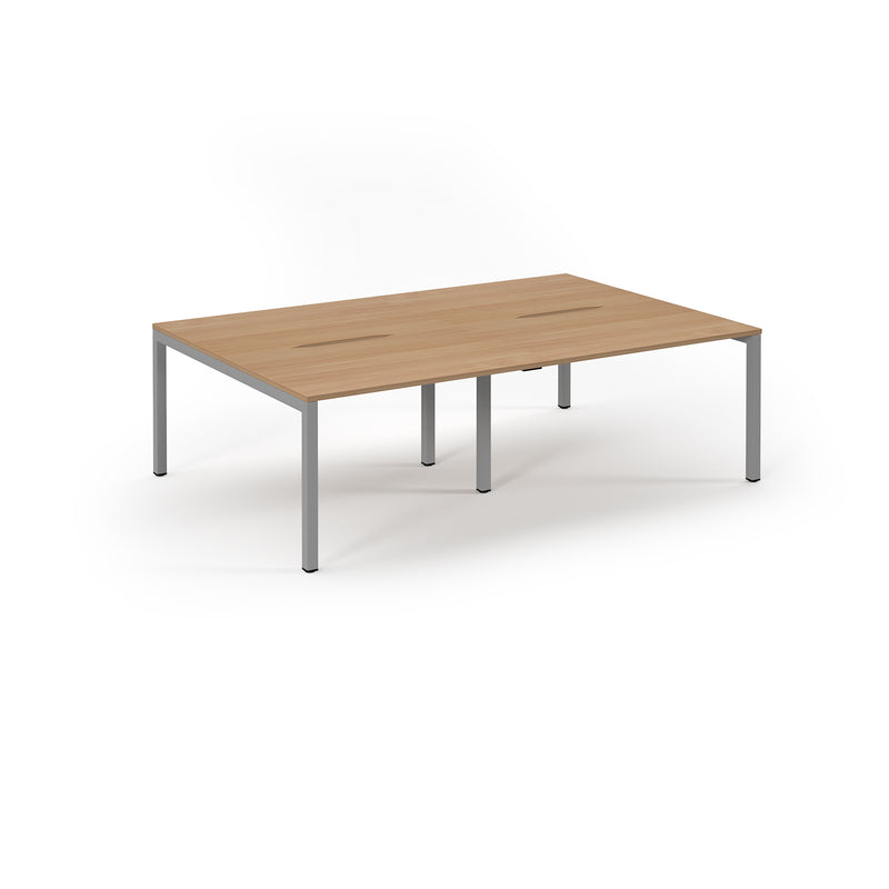 Back to Back Desk available in 2400 x 800, 2800 x 800 and 3200 x 800 -  Beech Top