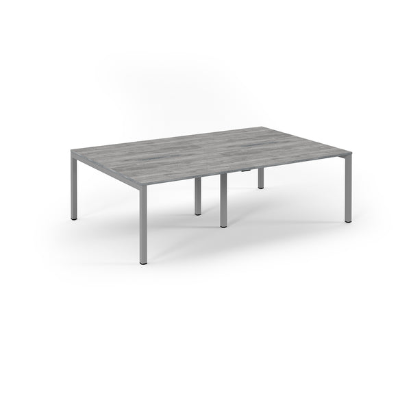 Back to Back Desk available in 2400 x 800, 2800 x 800 and 3200 x 800 - Grey Oak Top
