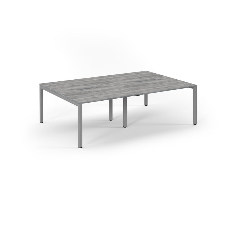 Back to Back Desk available in 2400 x 800, 2800 x 800 and 3200 x 800 - Grey Oak Top