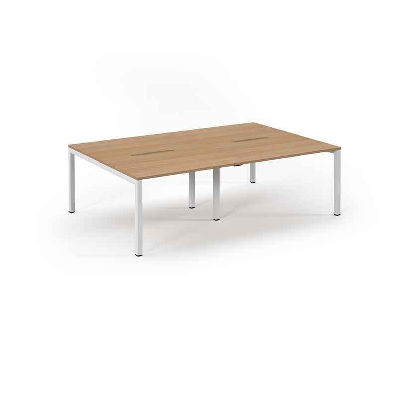 Back to Back Desk available in 2400 x 800, 2800 x 800 and 3200 x 800 -  Beech Top