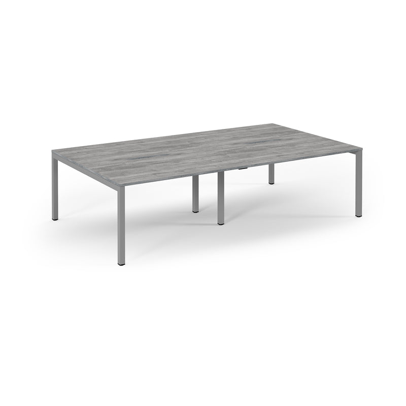 Back to Back Desk available in 2400 x 800, 2800 x 800 and 3200 x 800 - Grey Oak Top