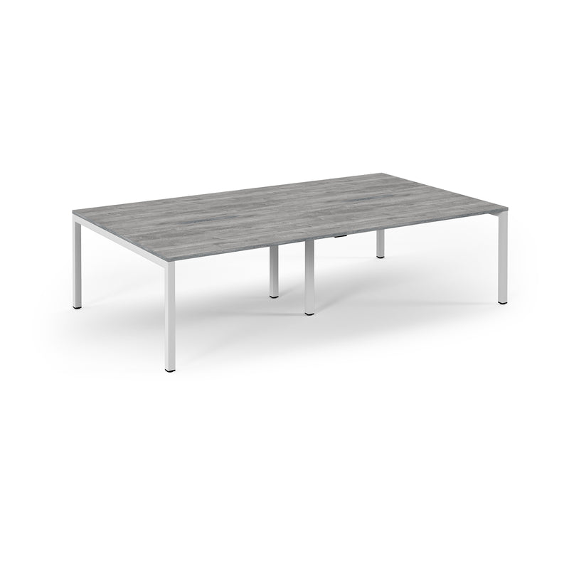 Back to Back Desk available in 2400 x 800, 2800 x 800 and 3200 x 800 - Grey Oak Top