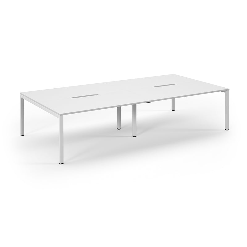 Back to Back Desk available in 2400 x 800, 2800 x 800 and 3200 x 800  - White Top