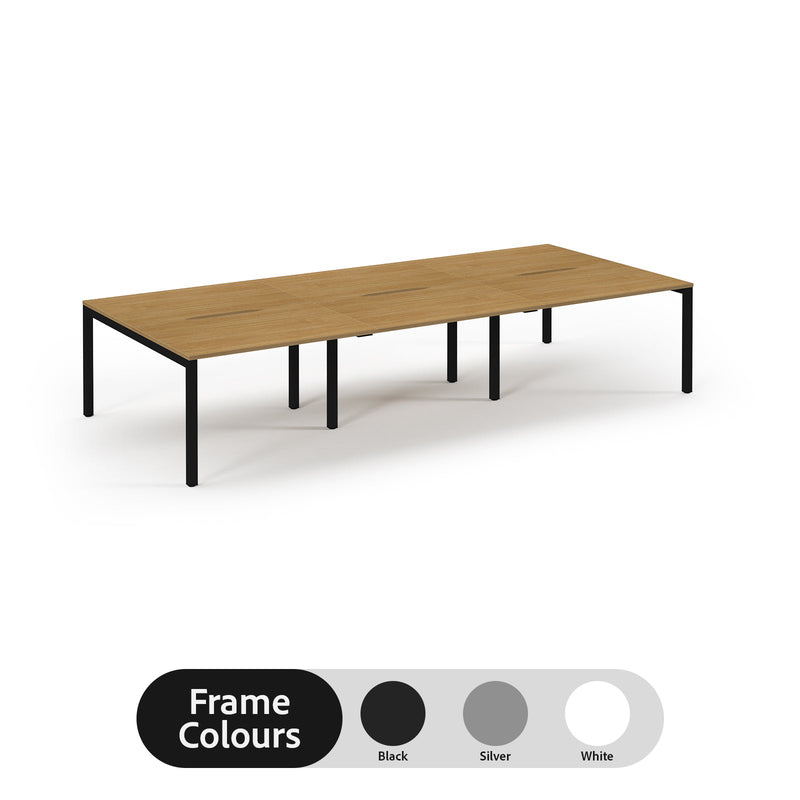 Back to Back Desk available in 3600 x 800, 4200 x 800 and 4800 x 800 - Oak Top