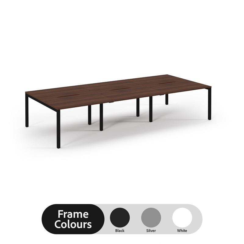 Back to Back Desk available in 3600 x 800, 4200 x 800 and 4800 x 800 - Walnut Top