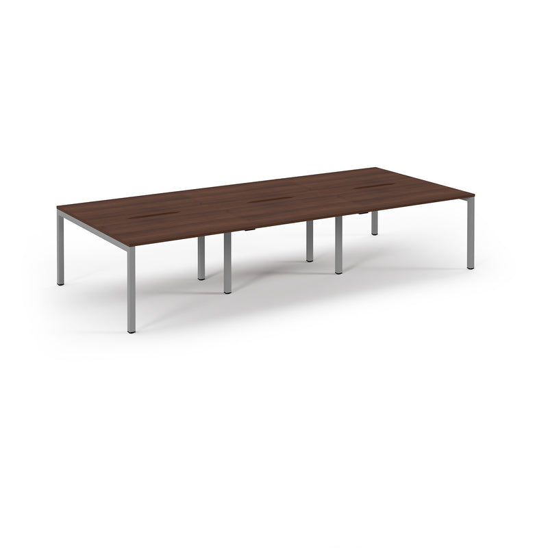 Back to Back Desk available in 3600 x 800, 4200 x 800 and 4800 x 800 - Walnut Top