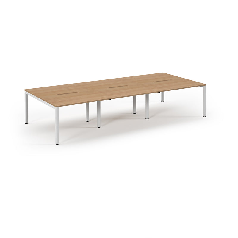 Back to Back Desk available in 3600 x 800, 4200 x 800 and 4800 x 800 - Beech Top