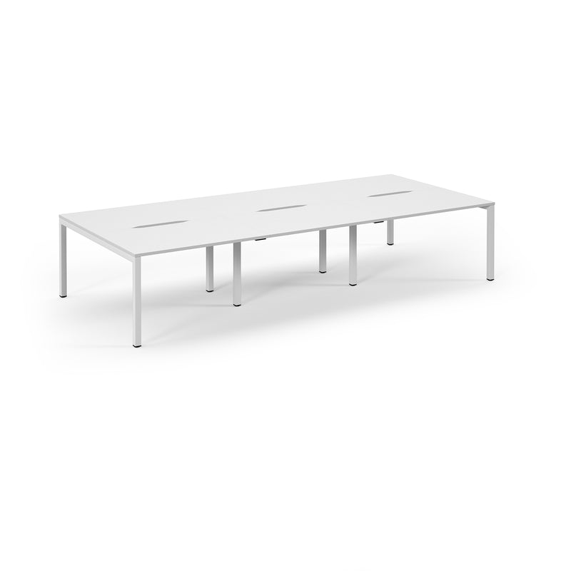 Back to Back Desk available in 3600 x 800, 4200 x 800 and 4800 x 800 - White Top