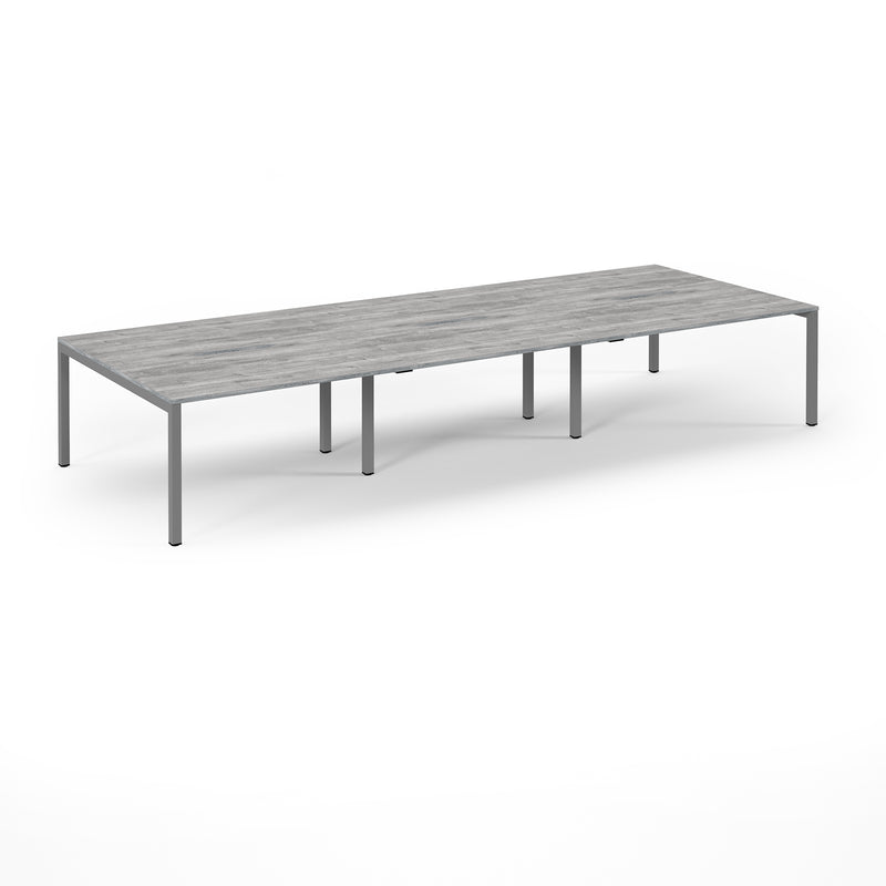 Back to Back Desk available in 3600 x 800, 4200 x 800 and 4800 x 800  - Grey Oak Top