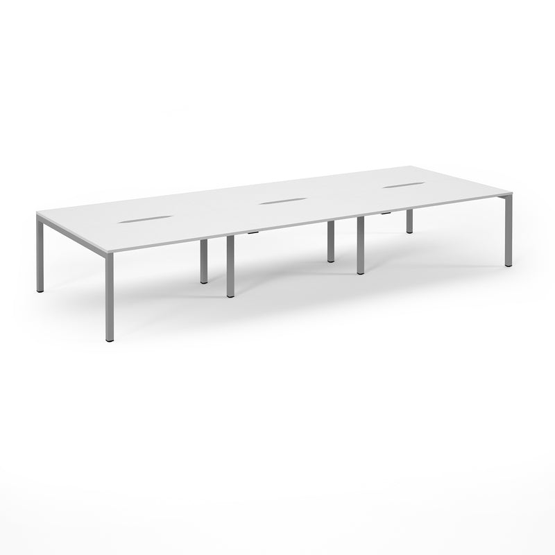 Back to Back Desk available in 3600 x 800, 4200 x 800 and 4800 x 800 - White Top