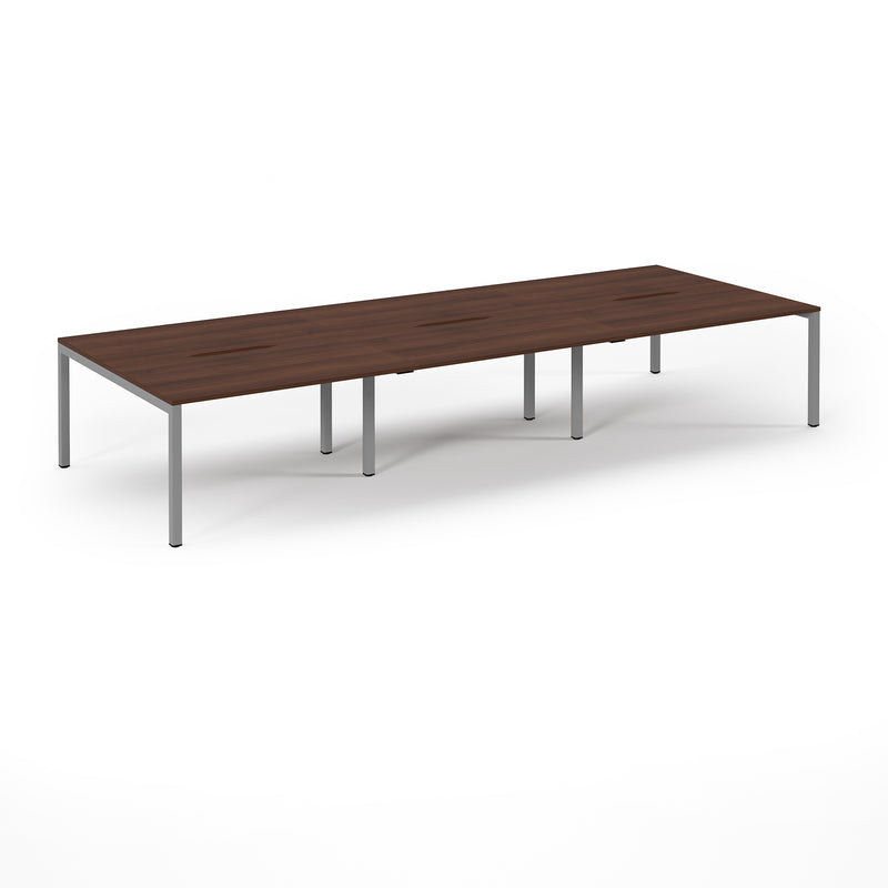 Back to Back Desk available in 3600 x 800, 4200 x 800 and 4800 x 800 - Walnut Top