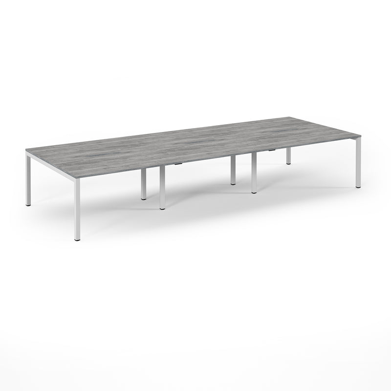 Back to Back Desk available in 3600 x 800, 4200 x 800 and 4800 x 800  - Grey Oak Top