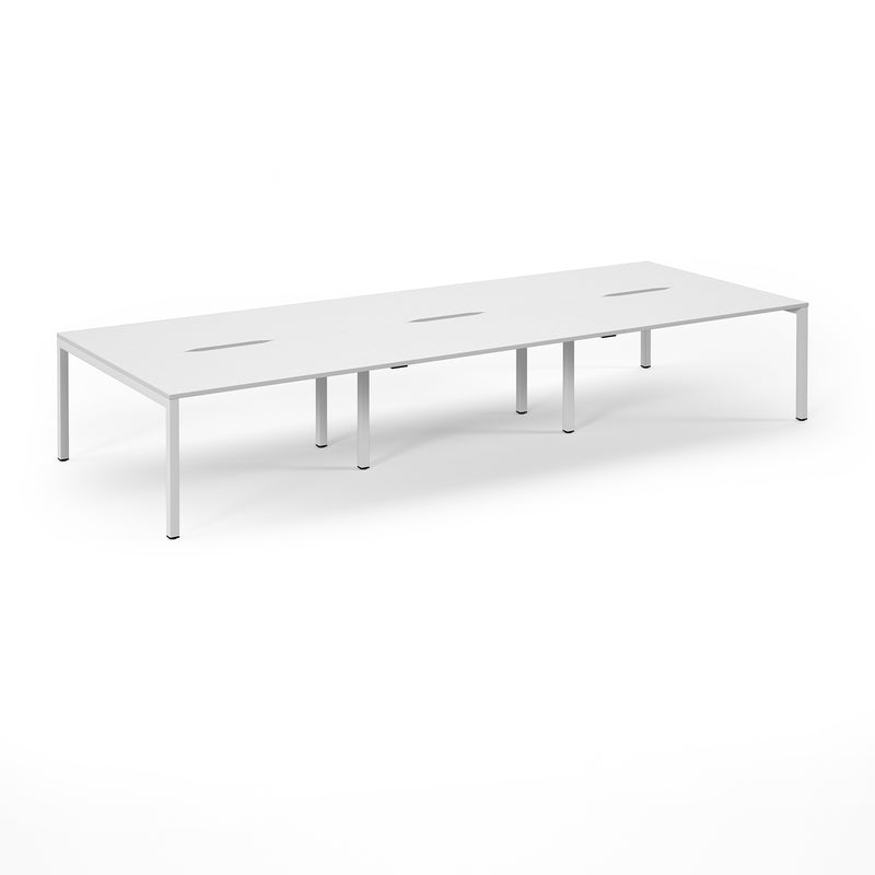 Back to Back Desk available in 3600 x 800, 4200 x 800 and 4800 x 800 - White Top