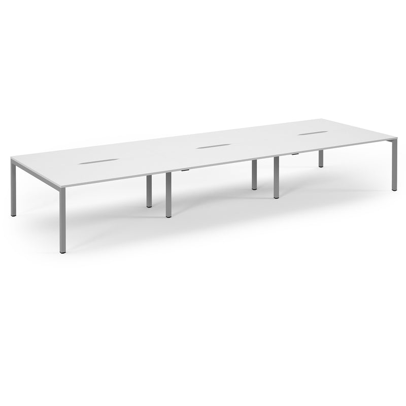 Back to Back Desk available in 3600 x 800, 4200 x 800 and 4800 x 800 - White Top