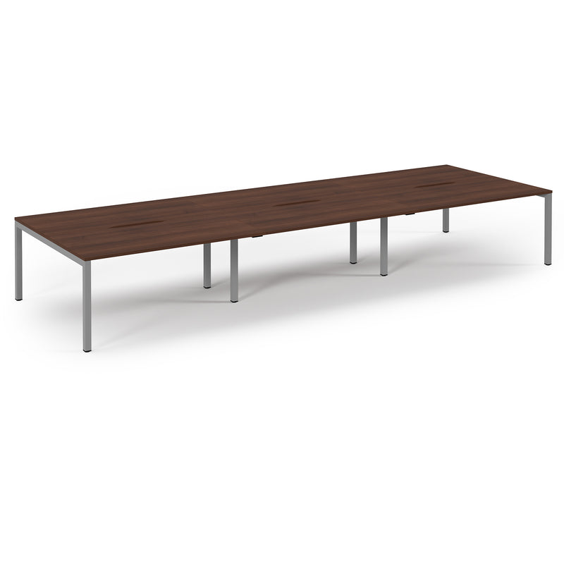 Back to Back Desk available in 3600 x 800, 4200 x 800 and 4800 x 800 - Walnut Top