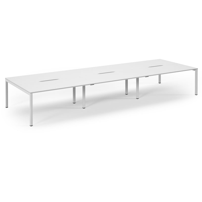 Back to Back Desk available in 3600 x 800, 4200 x 800 and 4800 x 800 - White Top