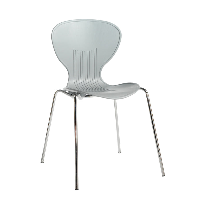 Sienna one piece shell chair with chrome legs (pack of 4)