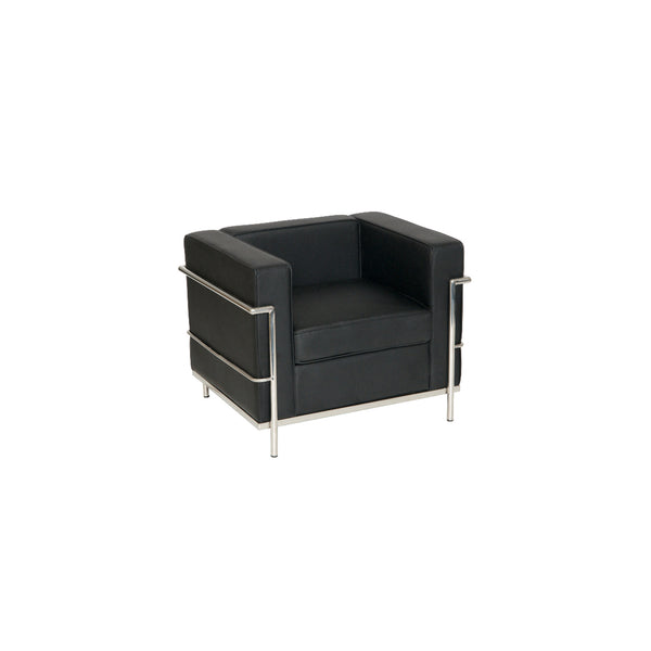 SJ009-1 - Single Seater Korby Sofa in Black Faux Leather