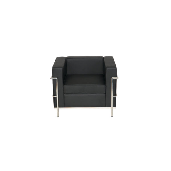 SJ009-1 - Single Seater Korby Sofa in Black Faux Leather