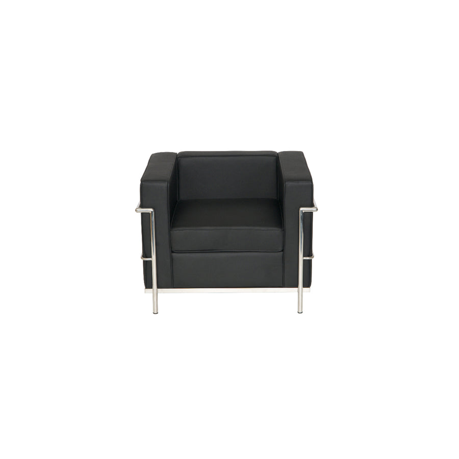 SJ009-1 - Single Seater Korby Sofa in Black Faux Leather