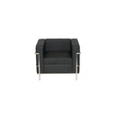 SJ009-1 - Single Seater Korby Sofa in Black Faux Leather
