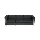 SJ009-3 - Triple Seater Korby Sofa in Black Faux Leather