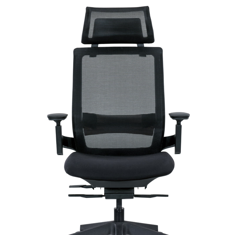 TENMC - Ergonomic Mesh Task Chair with sliding seat and adjustable lumbar with headrest