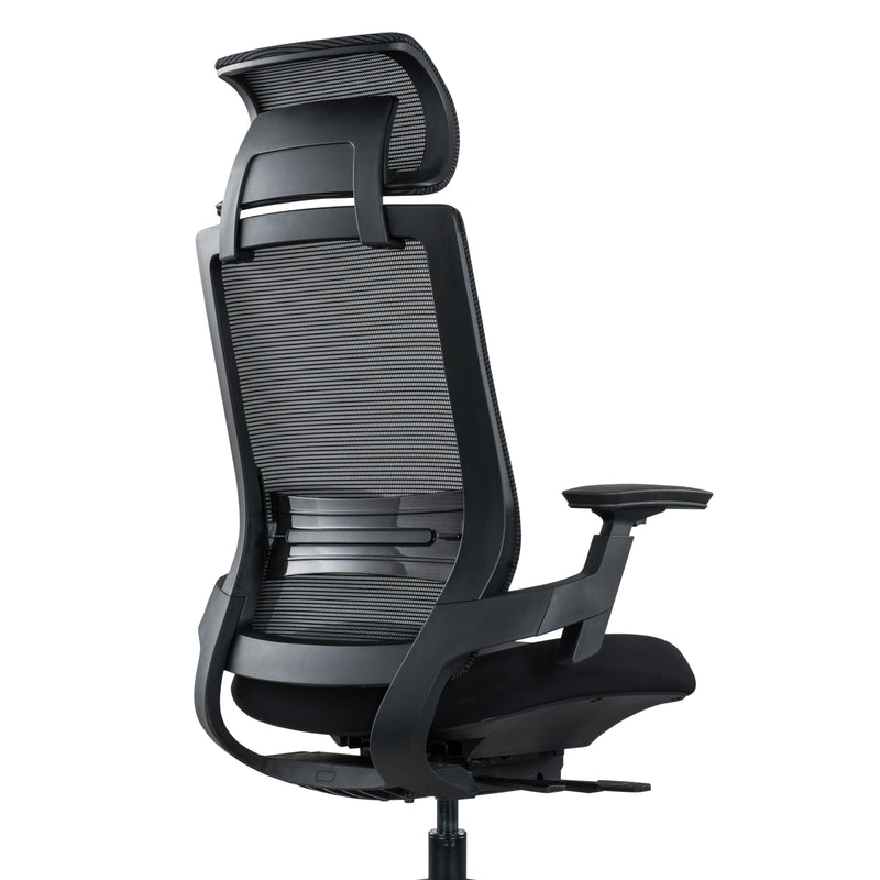 TENMC - Ergonomic Mesh Task Chair with sliding seat and adjustable lumbar with headrest