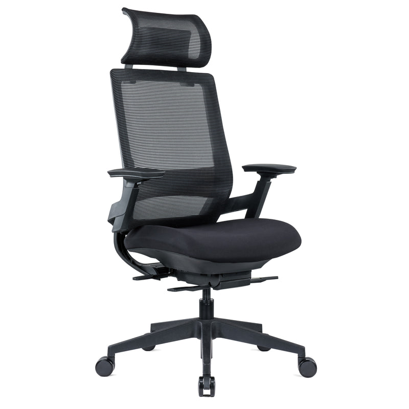 TENMC - Ergonomic Mesh Task Chair with sliding seat and adjustable lumbar with headrest