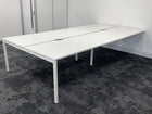 White Nova Bench Desks 1200x800 - Available in Banks of 2,4,6,8 Etc